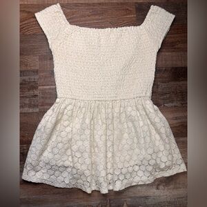 Y2K Hollister Elegant Cream Women's Top